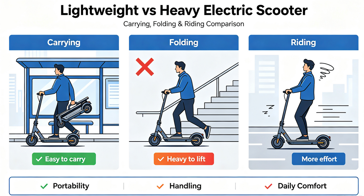 Why Electric Scooter Weight Matters More Than You Think